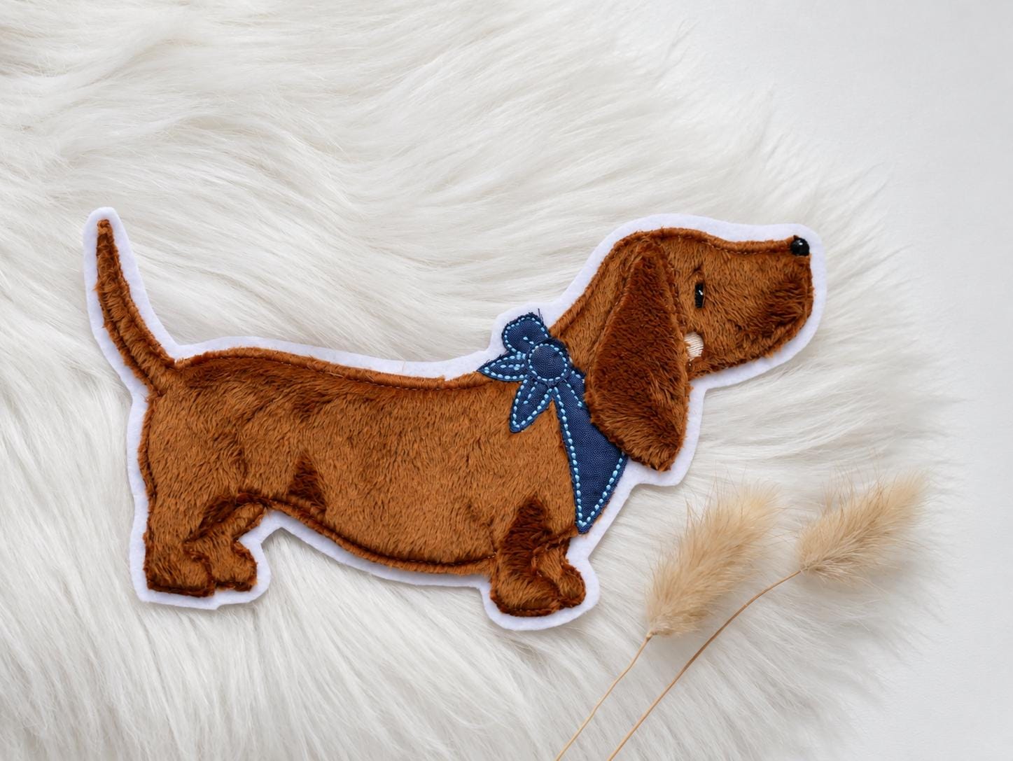 Dackel Patch (rotbraun) mit oder ohne Halstuch