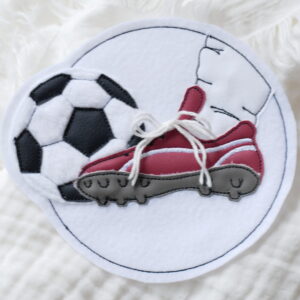 Alternative view of Fußball Aufnäher mit Fußballschuh – cooler Patch für kleine Fußballfans